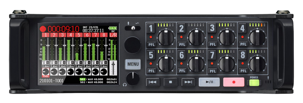Zoom F8nPRO 10-Track Field Recorder w/32-bit Float