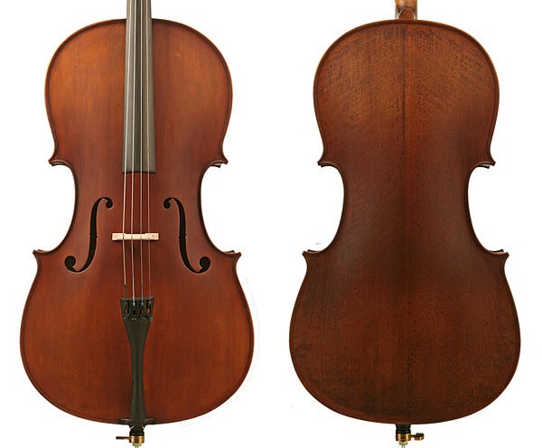 ENRICO STUDENT PLUS II CELLO OUTFIT 4/4 SET UP W/LIGHTWEIGHT HARD CASE