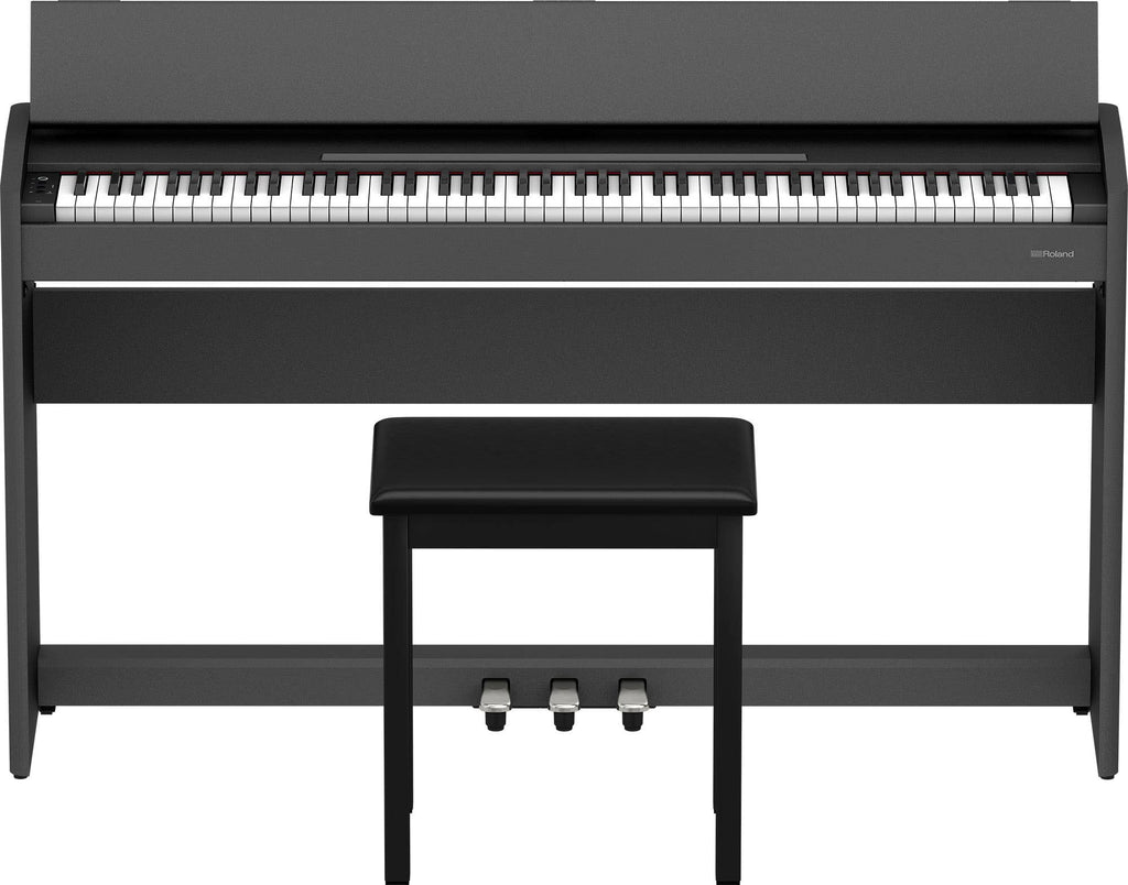 Roland F107BK Compact Digital Piano w/Matching Bench - Black