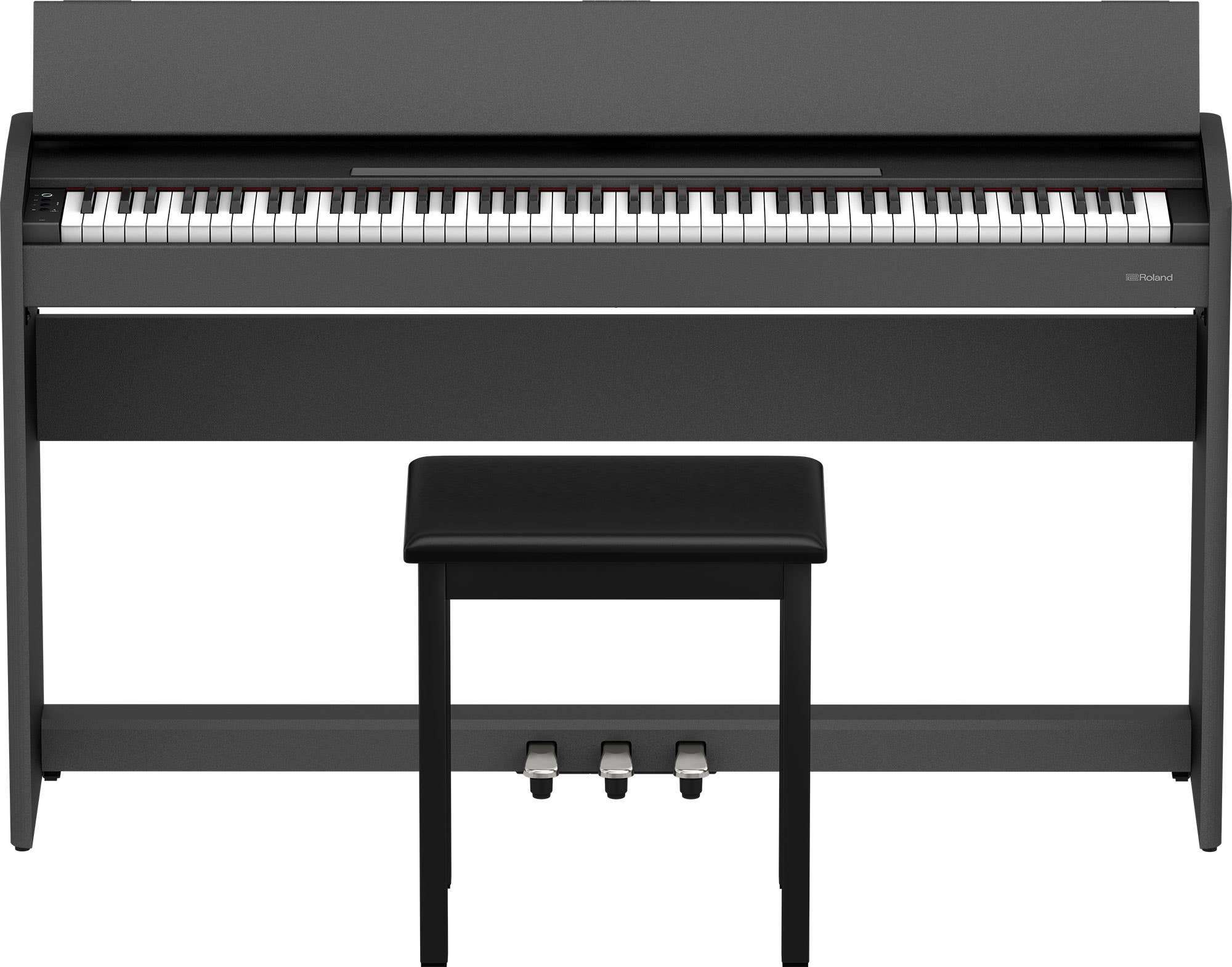 Roland F107BK Compact Digital Piano w/Matching Bench - Black