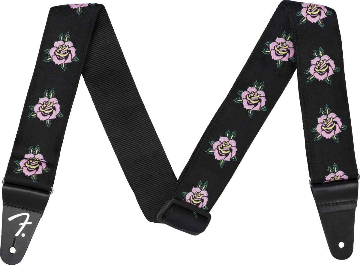 Fender Rose Strap - Pink - 2"