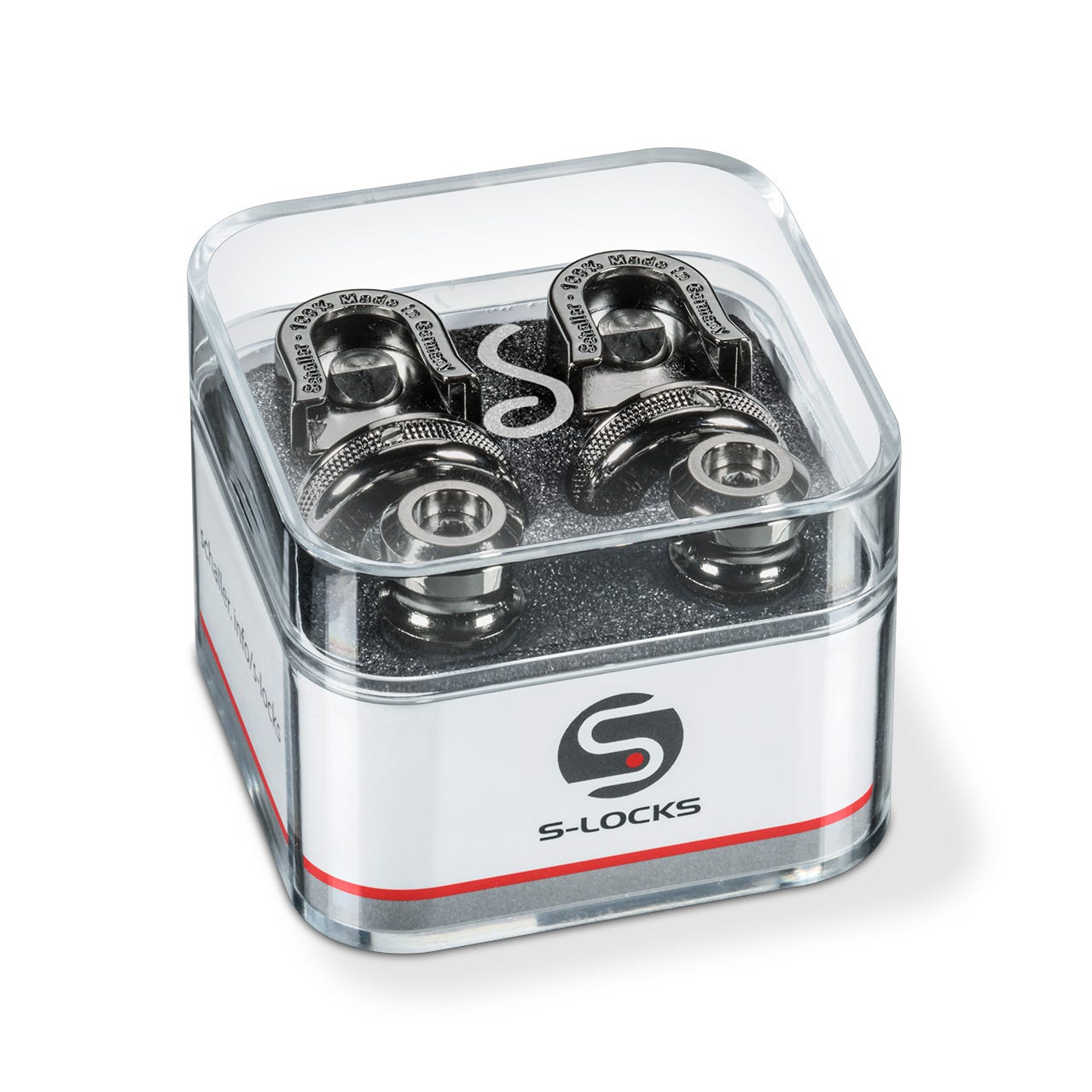Schaller S-Locks Guitar/Bass Strap Locks - Ruthenium