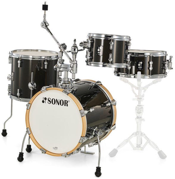 Sonor AQX Jungle Drum Kit - Black Midnight Sparkle - Shell Pack Only
