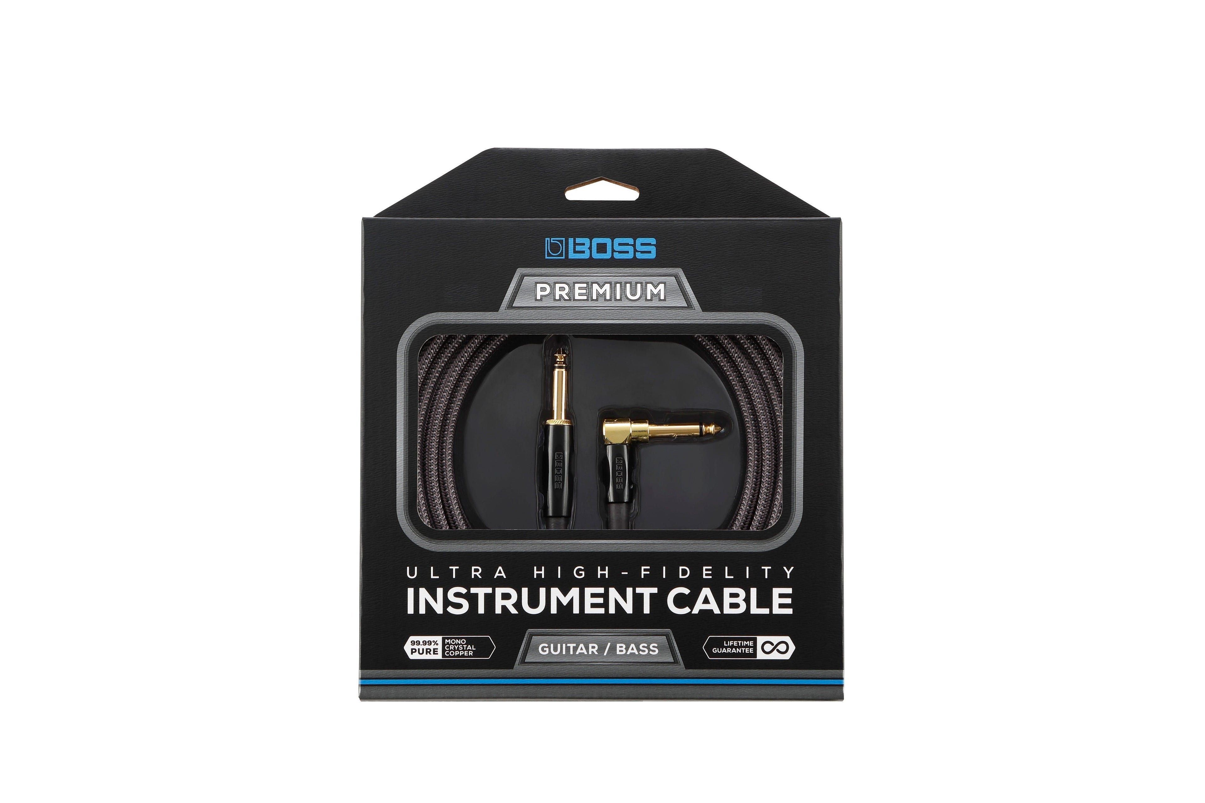 Boss BIC-P18A Premium Instrument Cable - 18ft (Straight - Angled)