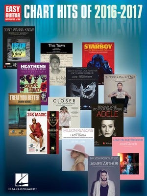 Chart Hits Of 2016-2017 Easy Guitar Notes & Tab