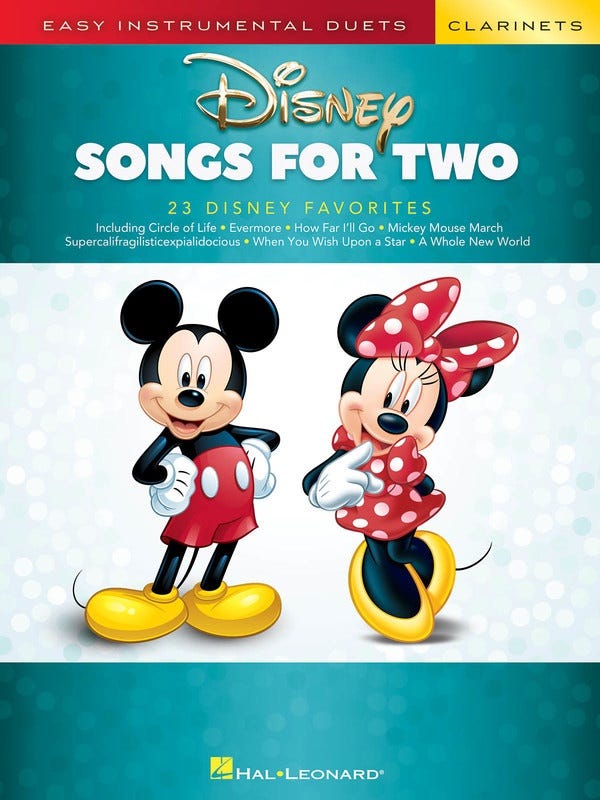 Disney Songs For Two Clarinets
