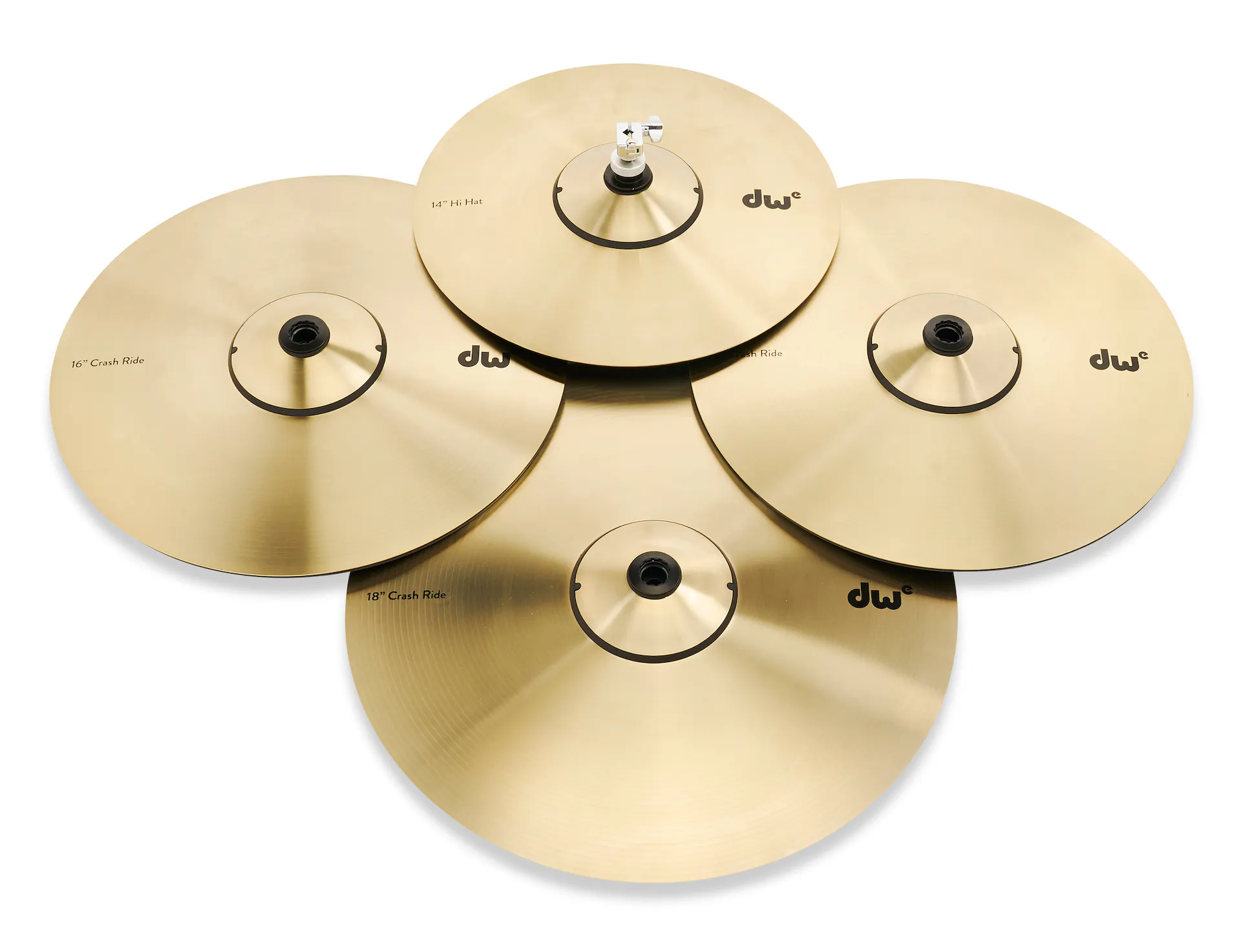 DWe 5pc Shell Pack + Cymbal Bundle Electronic Kit - Midnight Blue Metallic (Lacquer Gloss) + Rubix24 Interface