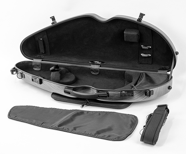 HQ PC 1/2 Size Moon Violin Case - Brushed Champagne