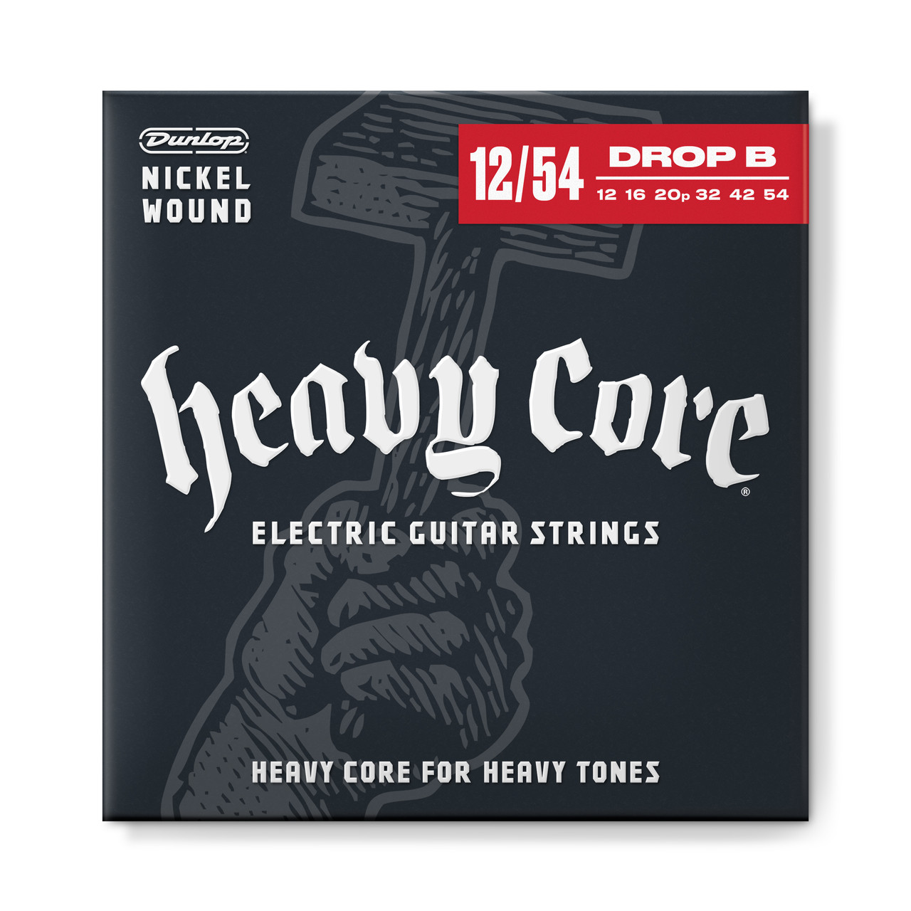 Jim Dunlop Heavy Core Elec Guitar Strings - Heaviest - 12-54