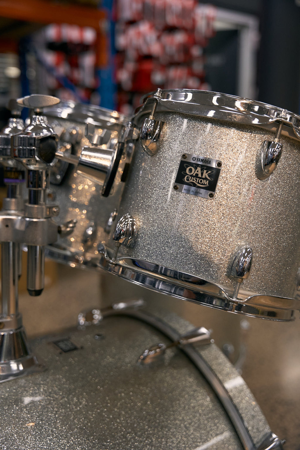Yamaha Oak Custom 4pc Drum Kit - Silver Sparkle - Pre-Owned