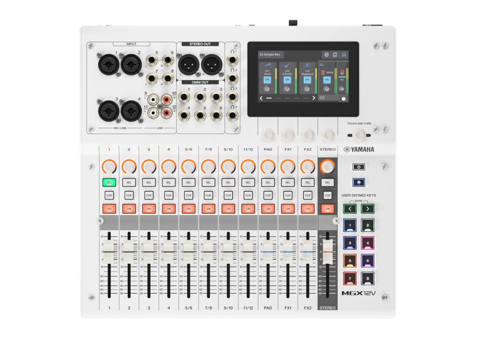Yamaha MGX12V Digital Mixing Console w/ Video Interface – White