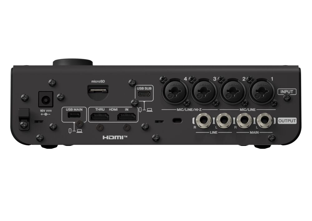 Yamaha URX44V Audio Interface / Mixerface w/ Video Interface – Black