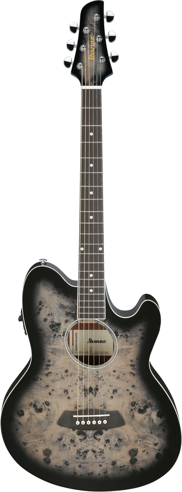 Ibanez TCY10PA Acoustic Guitar - Transparent Brown Black Burst High Gloss