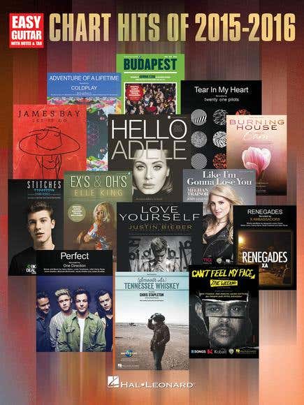 Chart Hits Of 2015-2016 Easy Guitar Notes & Tab