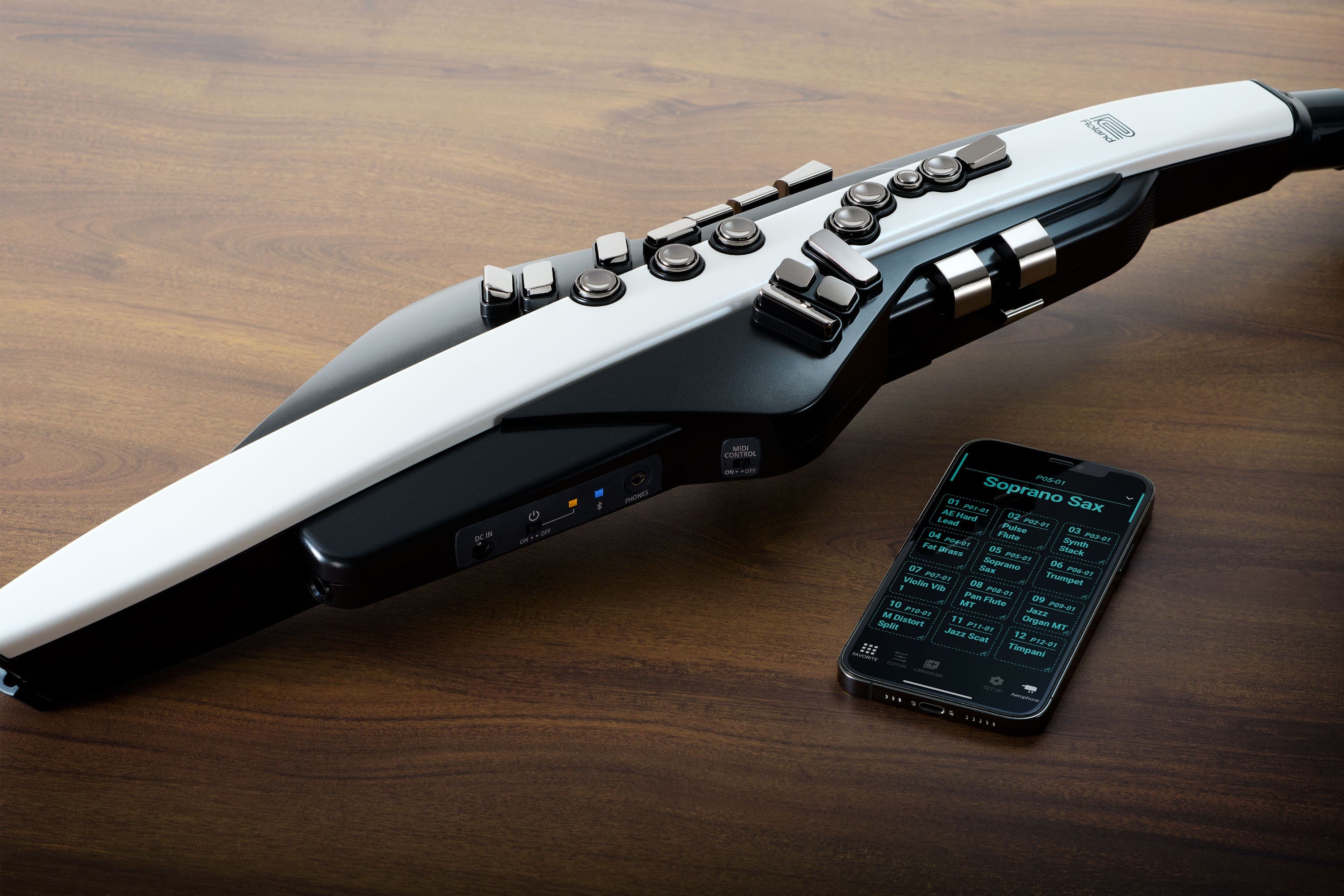 Roland AE-20 Aerophone Digital Wind Instrument - Black / White