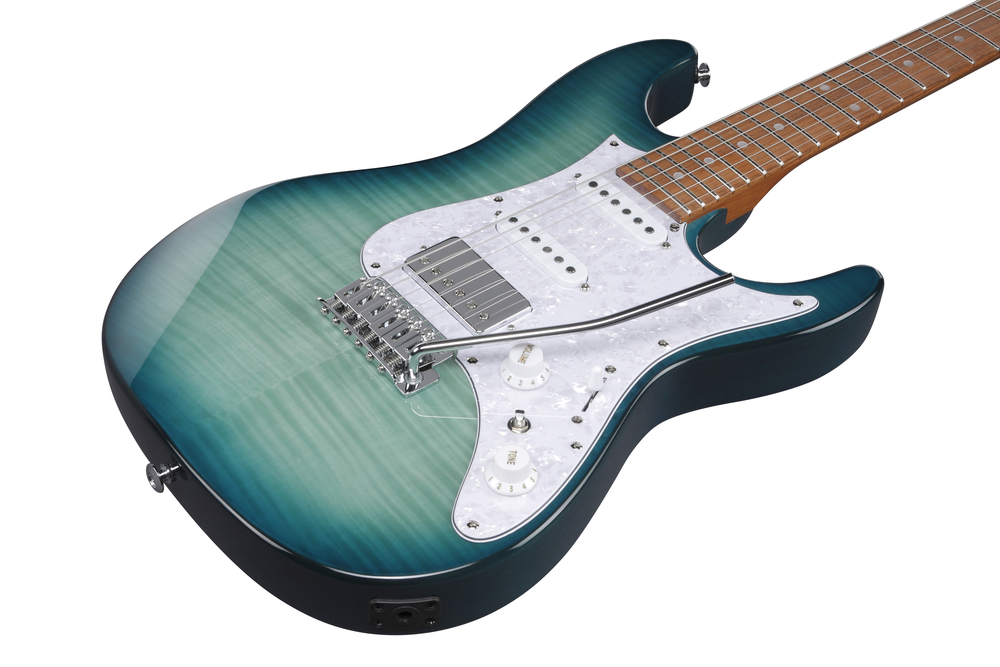 Ibanez AZ22S1F Electric Guitar - Transparent Turquoise Burst