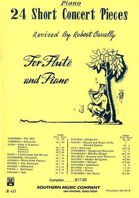 Short Concert Pieces 24 Fl/Pno Accomp Fl