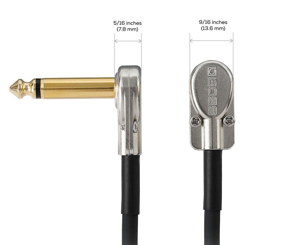Boss BPC-4 Patch Cable w/Pancake Plugs - 4"