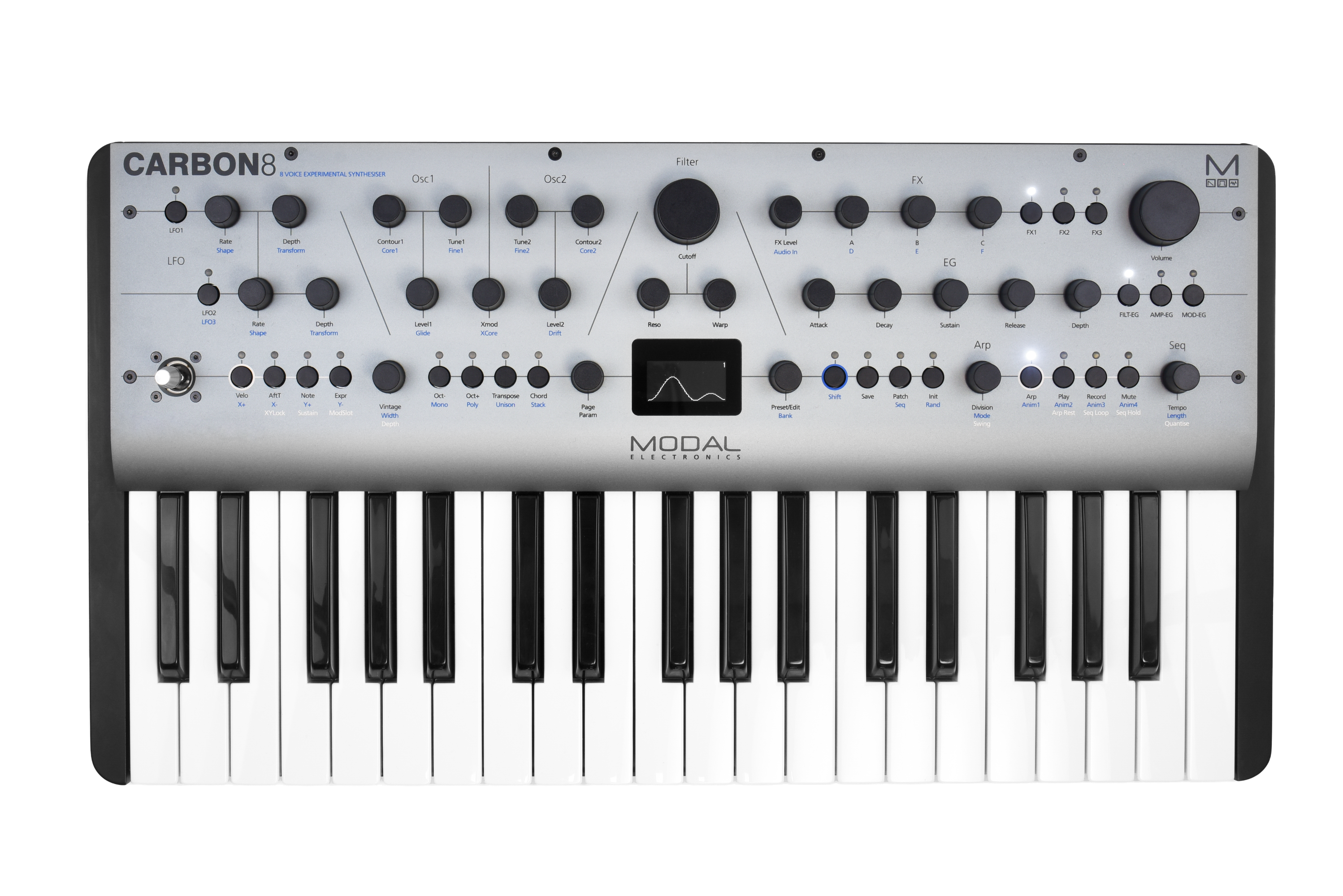 Modal CARBON 8 8-Voice Advanced Experimental Synth w/37-Keys