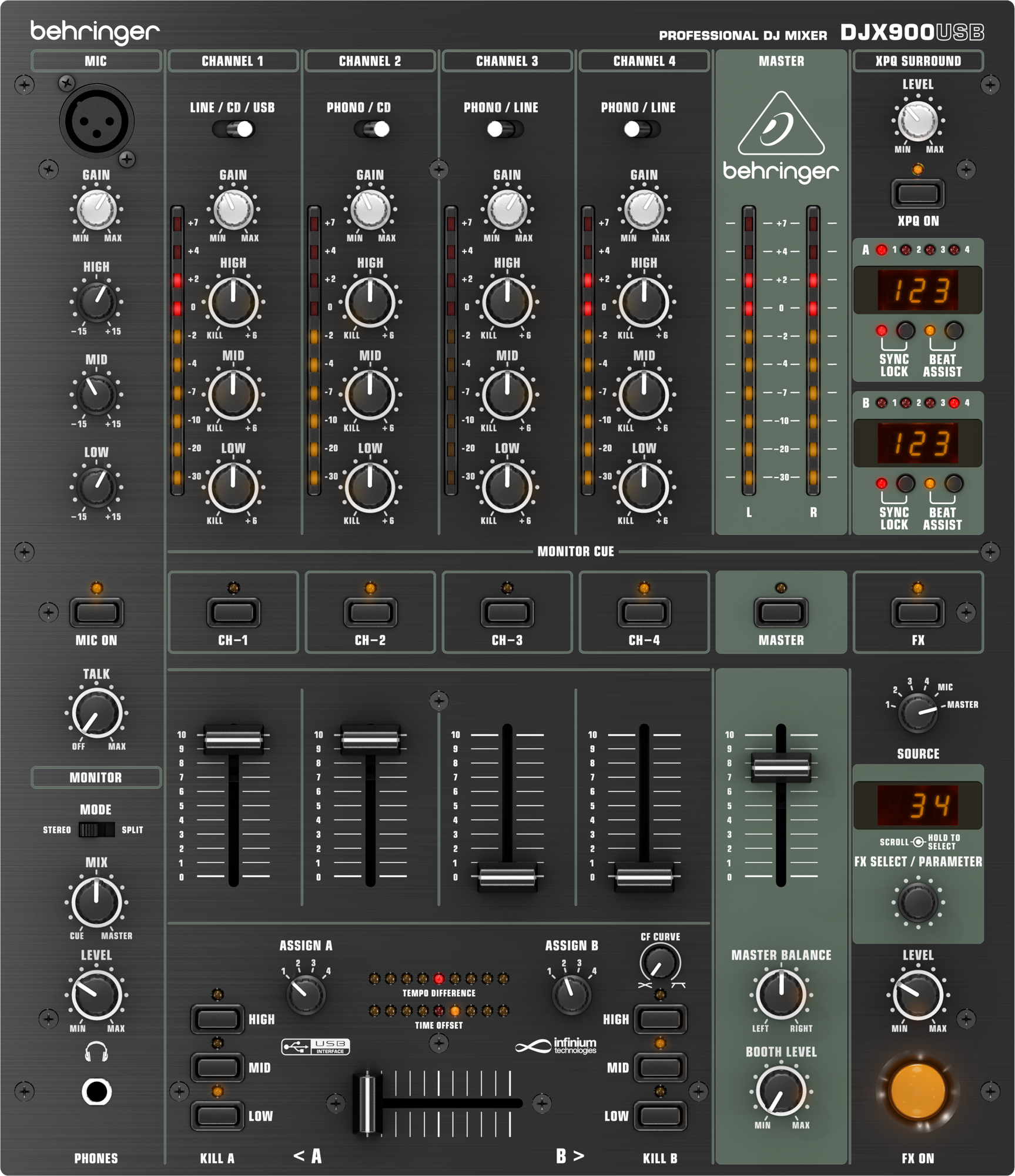 Behringer DJX900USB Professional DJ Mixer