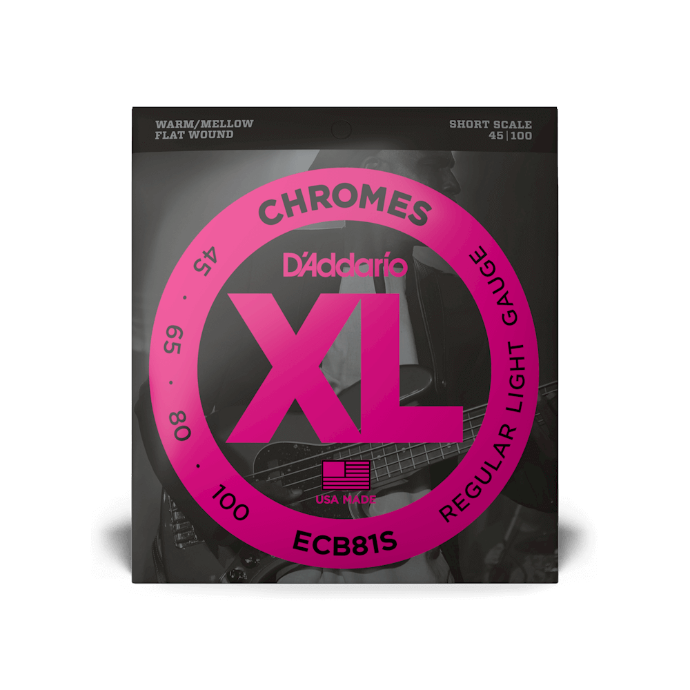 D'Addario XL Chromes Flatwound Bass Strings - 45-100 (Shortscale)
