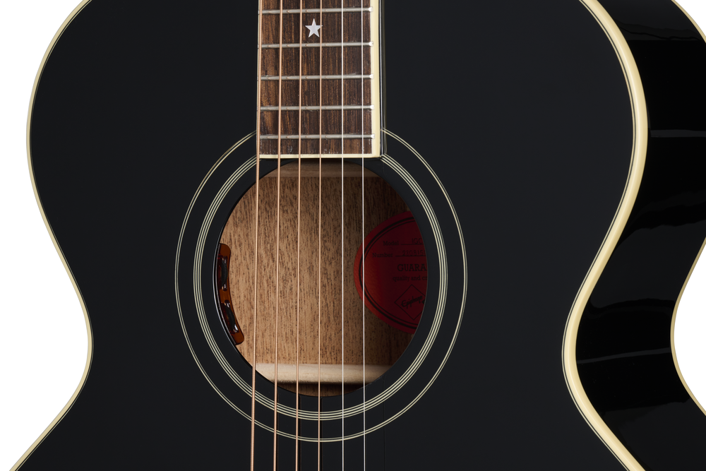 Epiphone J-180 LS w/Case - Ebony