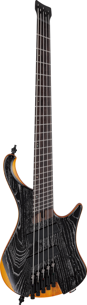 Ibanez EHB1135MS 5 String Electric Bass w/ Gigbag - Silver Wave Black Low Gloss