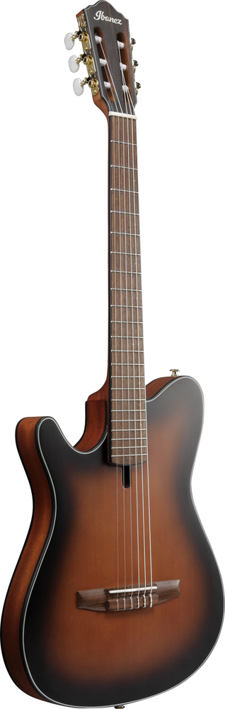 Ibanez FRH10N LH Nylon String Guitar - Left Handed - Brown Sunburst Flat