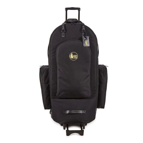 Gard Tuba Small 4/4 Wheelie Gig Bag - Synthetic Black (GATU62WBFSK)