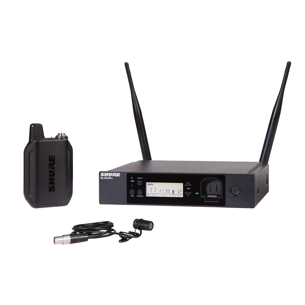 Shure GLX-D14R+85 Wireless Digital Lapel Mic System w/WL185 Mic