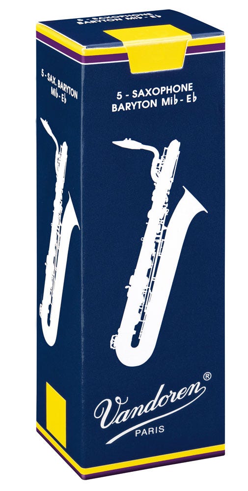 Vandoren traditional baritone sax reeds - box of 5 - strength 2.5