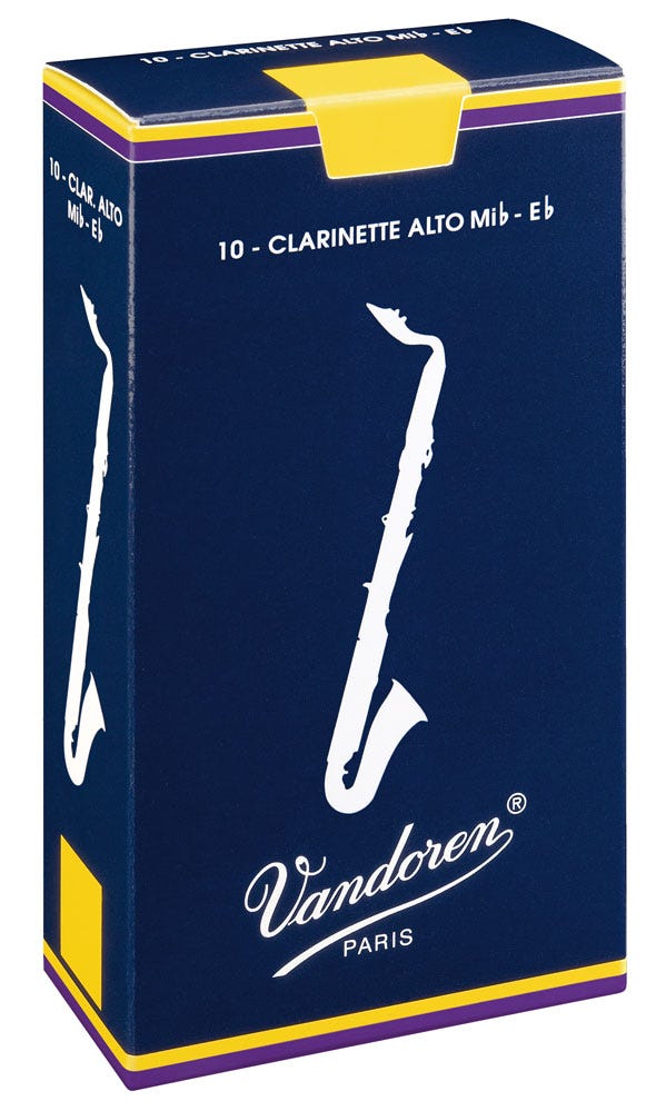 Vandoren traditional eb alto clarinet reeds - box of 10 - strength 3.5