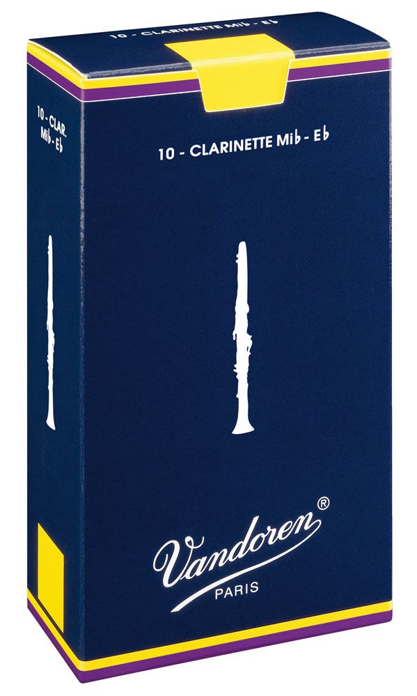 Vandoren traditional eb soprano clarinet reeds - box of 10 - strength 4.0