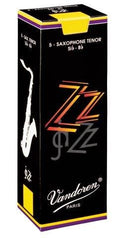 Vandoren zz jazz tenor sax reeds - box of 5 - strength 4.0