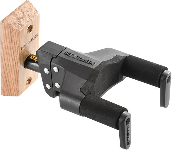 Hercules GSP38WB PLUS Auto-Grab Guitar Wall Hanger - Wood Block