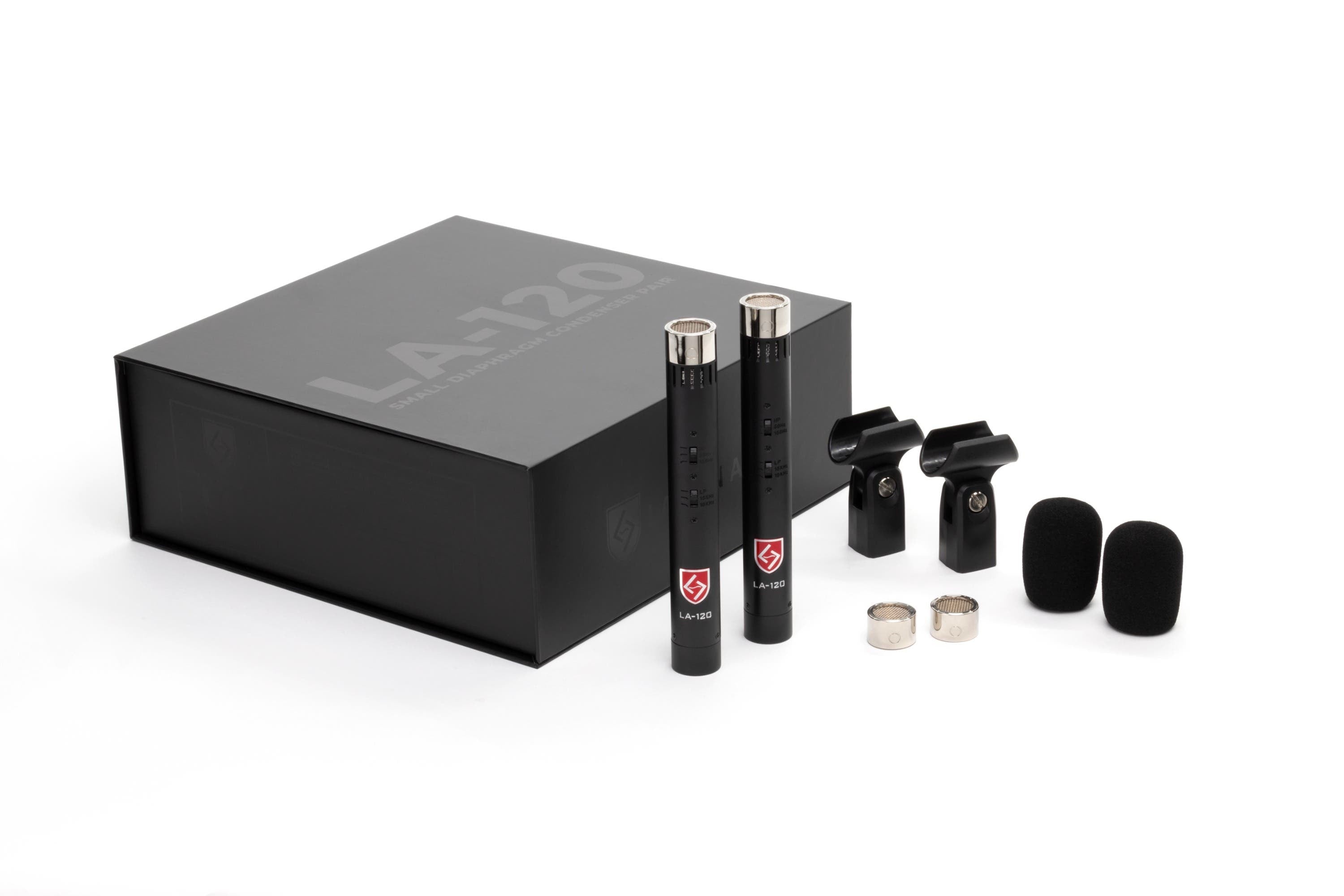Lauten Audio Black LA-120 V2 Small Diaphragm Condenser Microphone - Pair