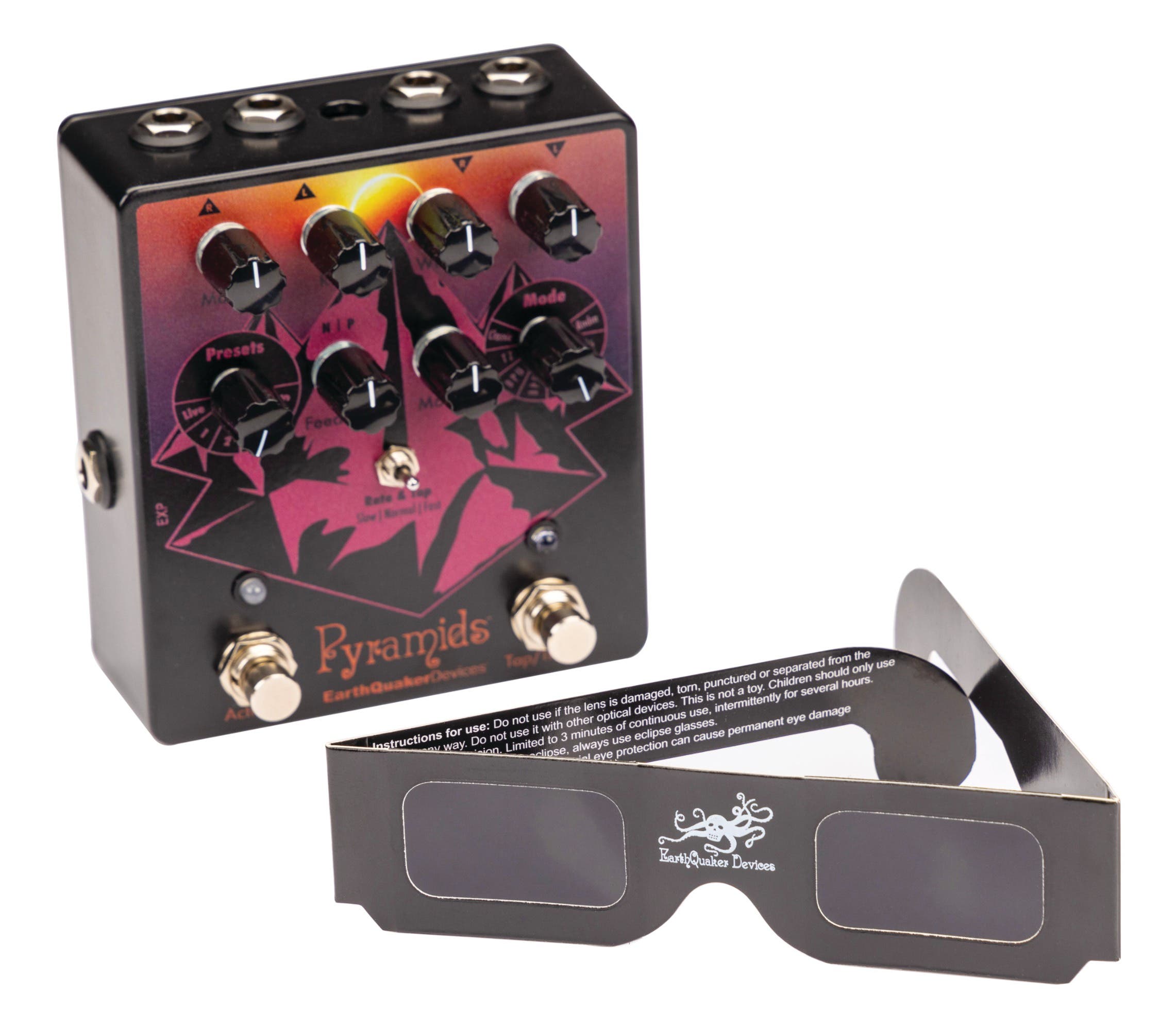 EarthQuaker Devices LTD ED Pyramids Stereo Flanger Pedal - Solar Eclipse