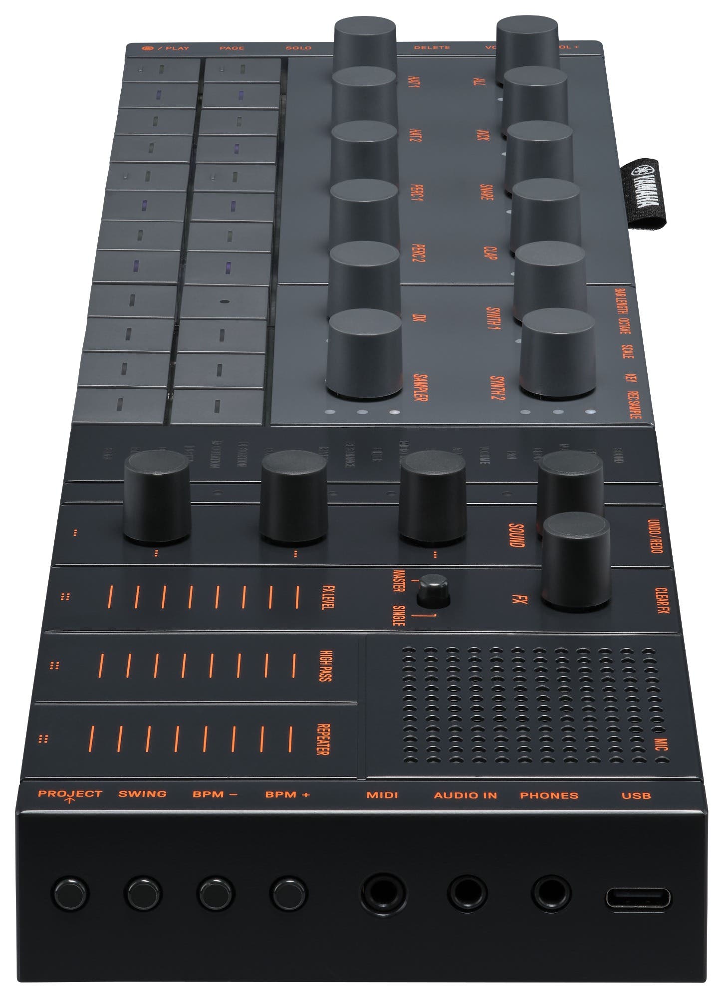 Yamaha SEQTRAK Portable Synth / Music Production Studio - Black