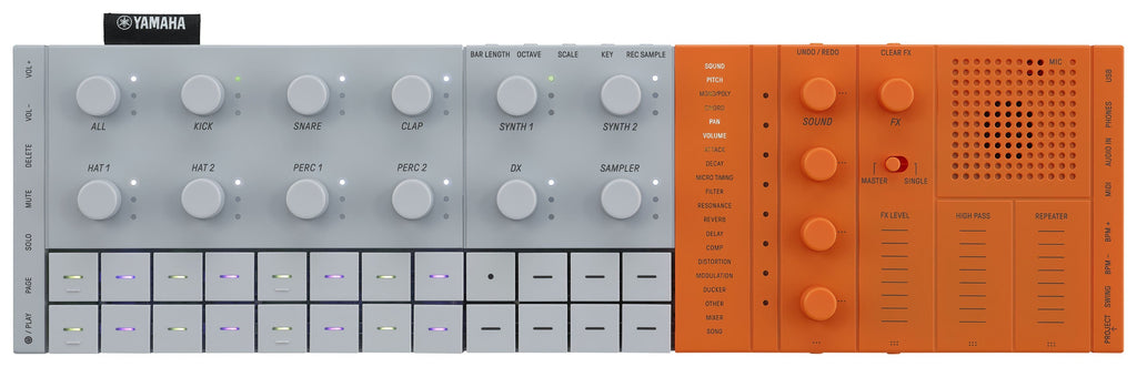 Yamaha SEQTRAK Portable Synth / Music Production Studio - Orange