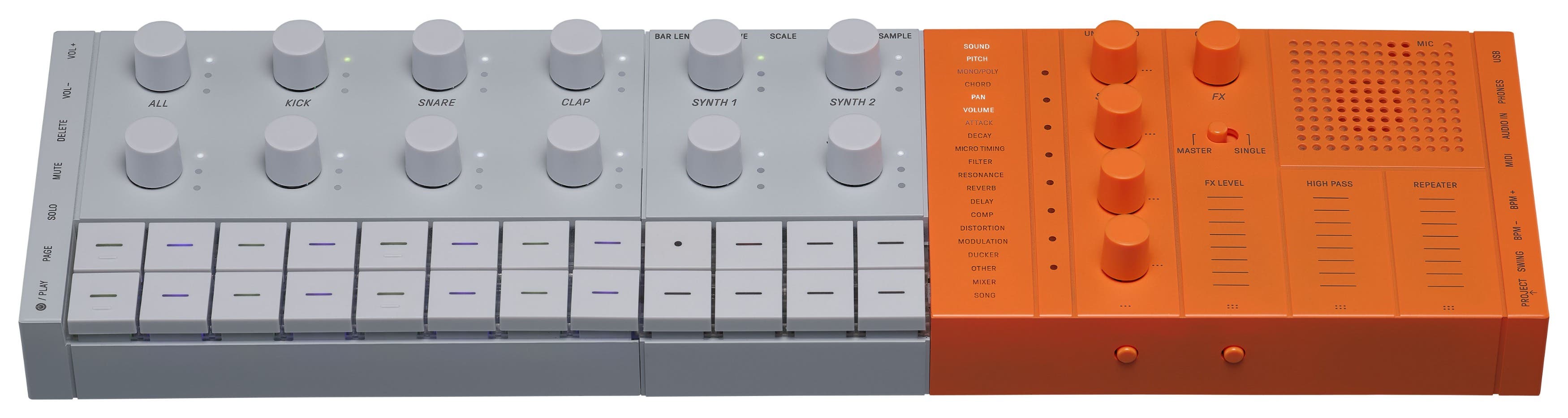 Yamaha SEQTRAK Portable Synth / Music Production Studio - Orange