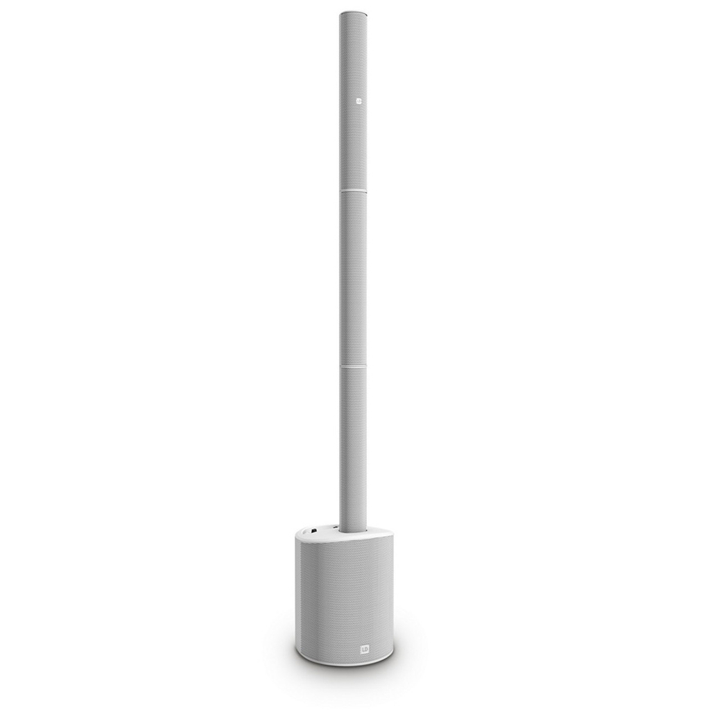 LD Systems MAUI 5 GO 100 Column PA System with Mixer & Battery Pack - White