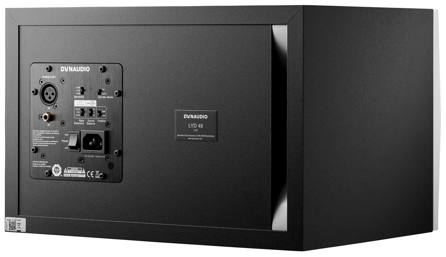 Dynaudio LYD48 3-Way 8" Studio Monitor - White (Left)