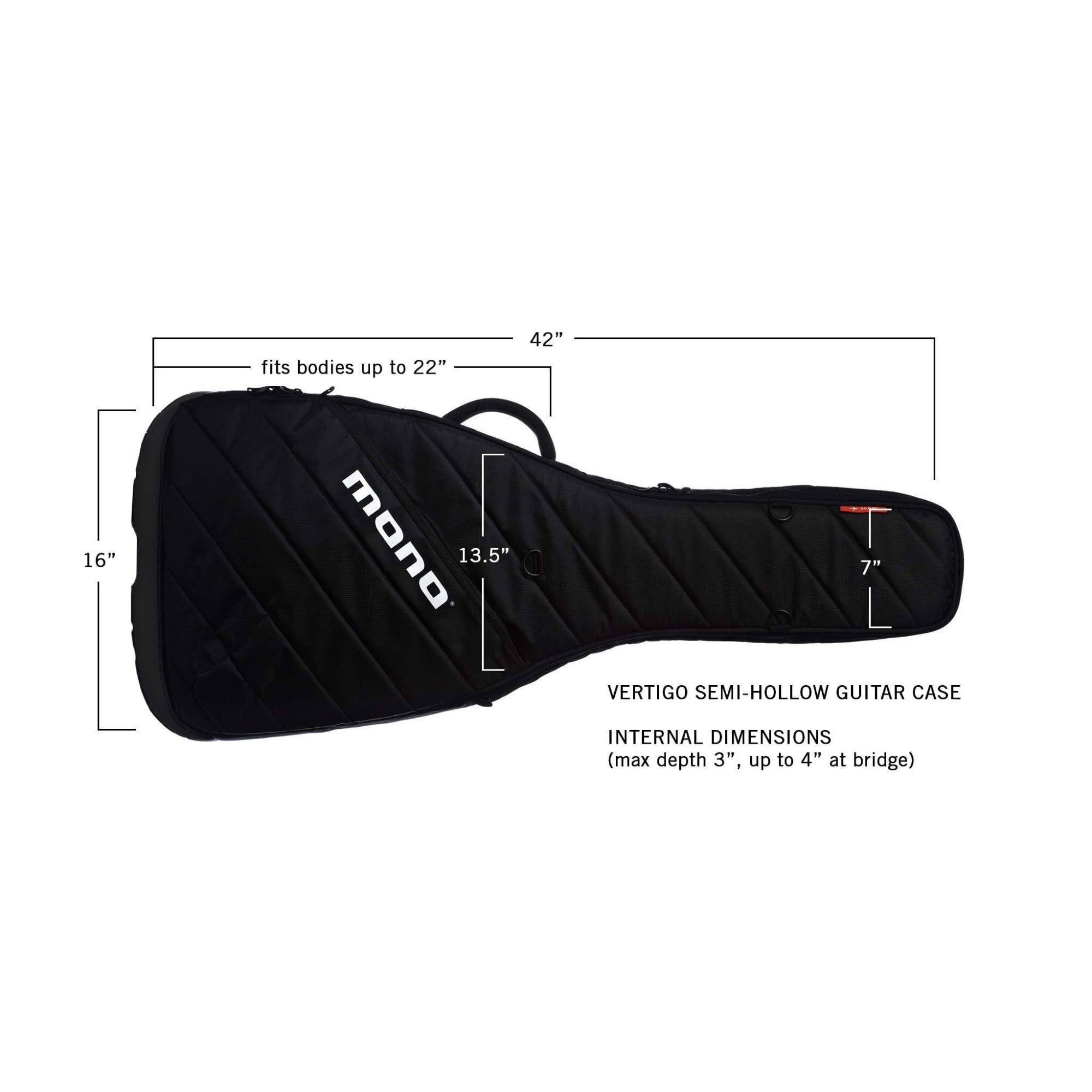 Mono M80 Vertigo Semi-Hollow Electric Guitar Case - Black