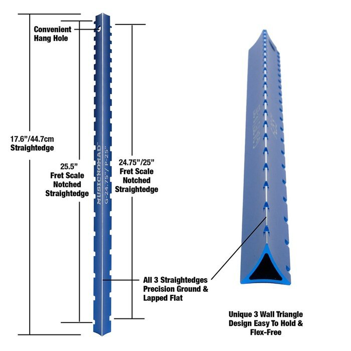 Music Nomad "Tri-Beam" 3 in 1 Dual Notched Straight Edge