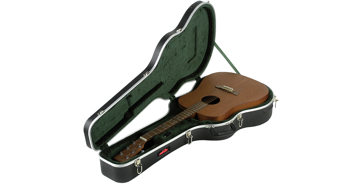 SKB Acoustic Dreadnought Guitar Case - Black (Guitar Not Included)
