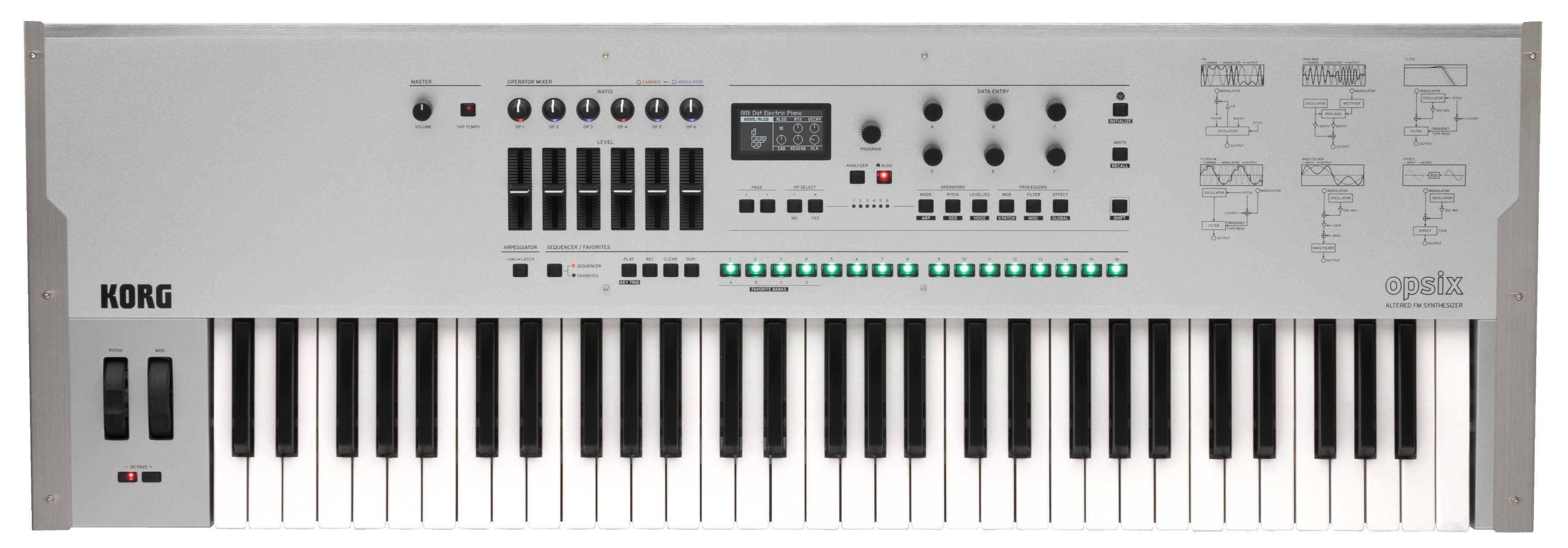 Korg OpSix SE 61-Key FM Synth w/Case - Platinum