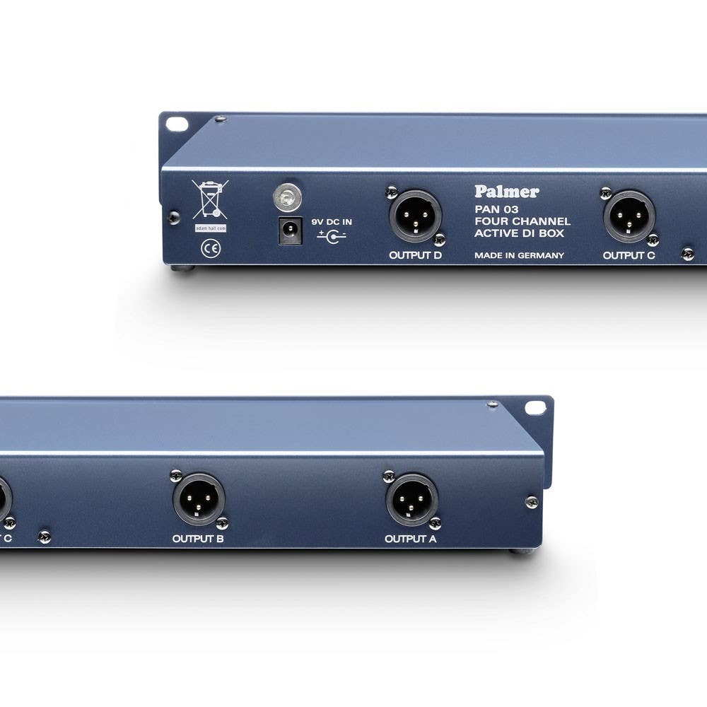 Palmer PAN 03 - 19" DI Box 4-Channel - Active