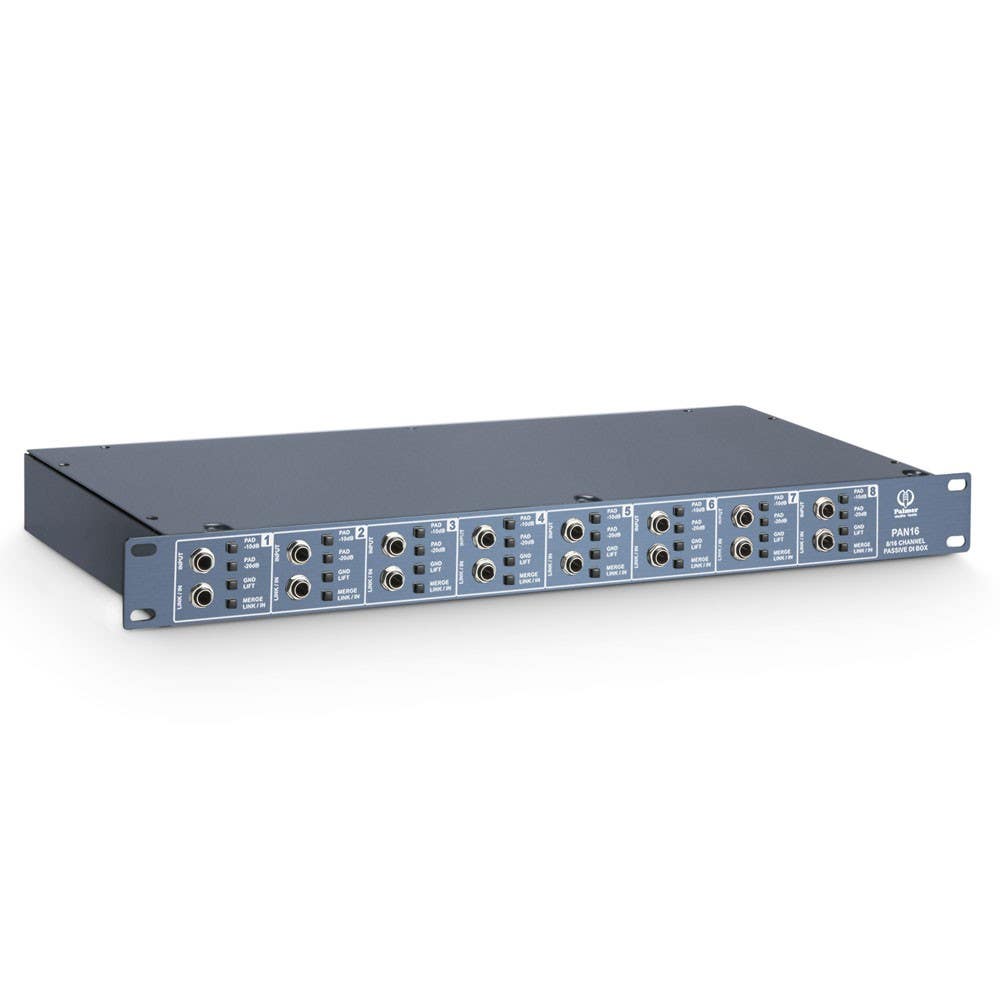 Palmer PAN 16 - 19" DI Box 8 Channels - Passive