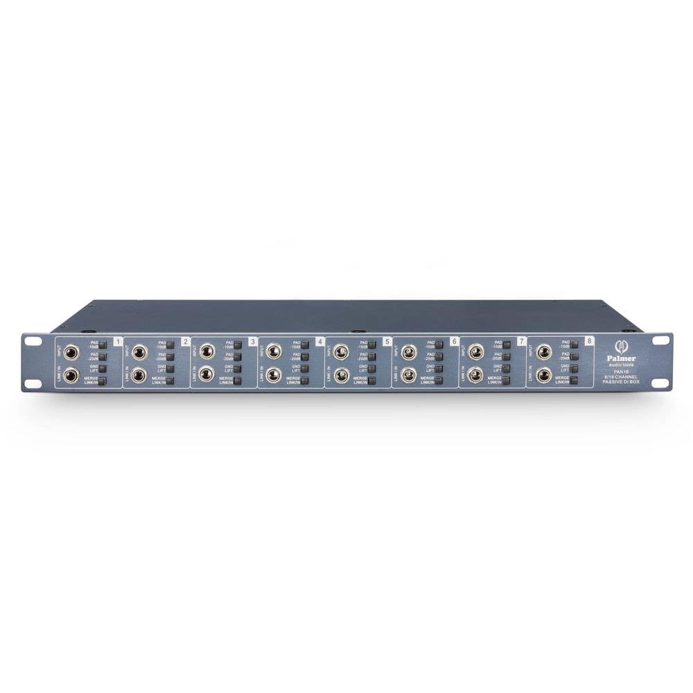 Palmer PAN 16 - 19" DI Box 8 Channels - Passive