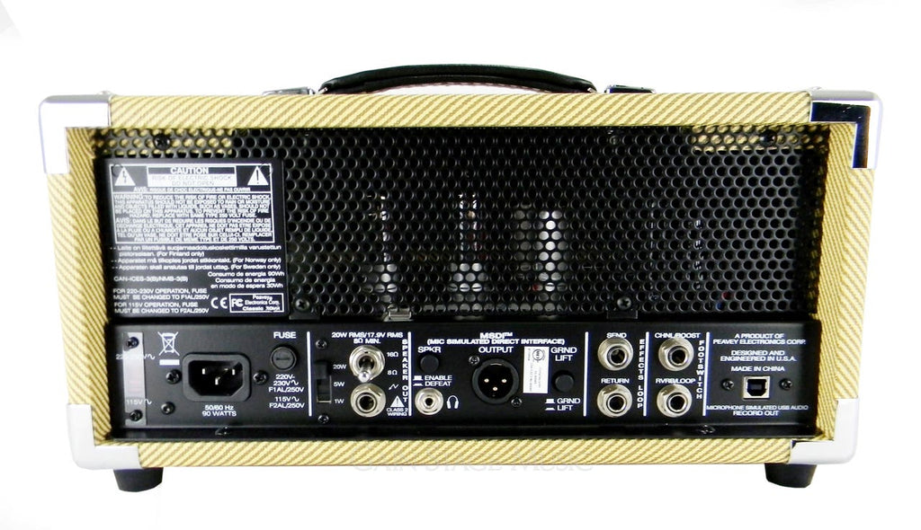 Peavey Classic 20 MH Guitar Amp Head - Tweed